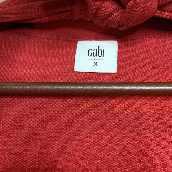 Cabi Medium Top 3804 Red SOFT Ties at V-Neck Long Sleeve Tess Tee Christmas - Picture 6 of 7